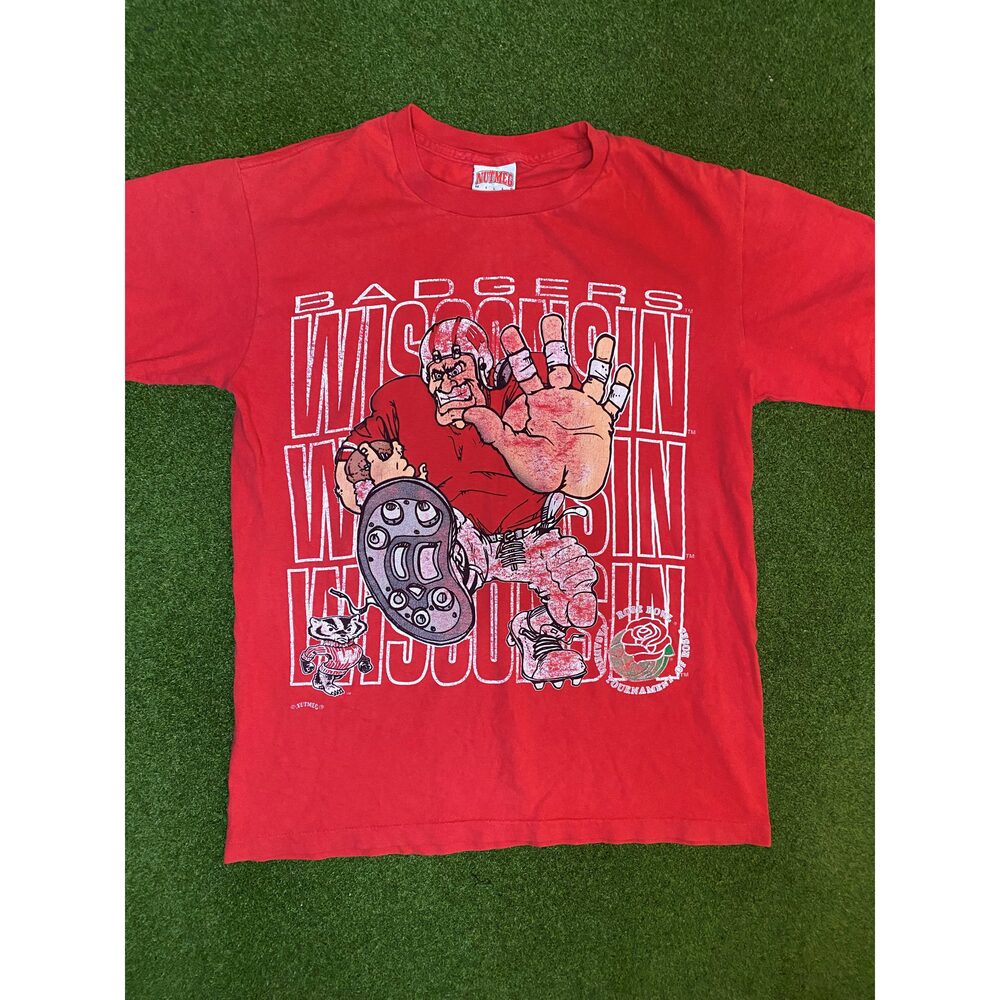 90s Wisconsin Badgers  Rose Bowl  Vintage College Football TShirt Medium